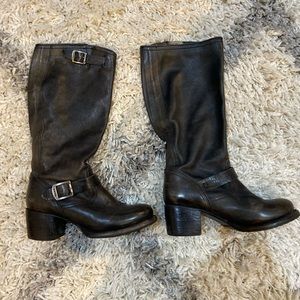 Frye black leather boots